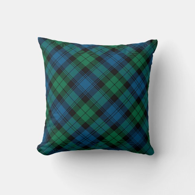 Karierte Throw Pillows Blackwatch Ancient Tartan Kissen (Vorderseite)