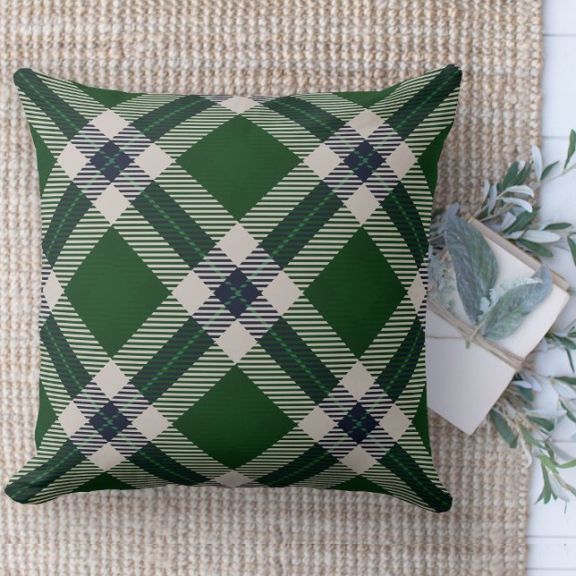 Karierte ThrowPillows | Decorative Kissen für Sofa (Modern farmhouse throw pillow green, blue and white window pane plaid couch pillow )