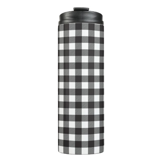 Karierte Travel Mug Tumbler Thermosbecher (Vorderseite)