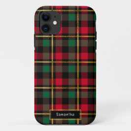 Karierte Weihnachten in Rot, Grün, Schwarz und Gol Case-Mate iPhone Hülle