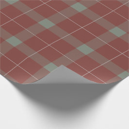 Karierte Weihnachten in Rot und Grün Geschenkpapier