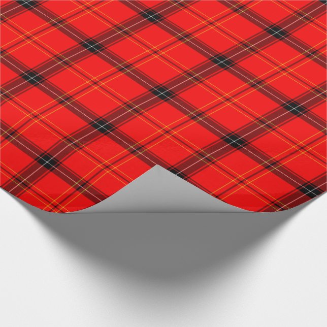 Karierte Weihnachten in Rot und Schwarz Geschenkpapier (Ecke)