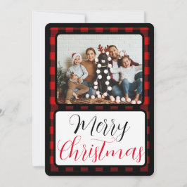 Karierte Weihnachten in Schwarz und Rot Bufflo