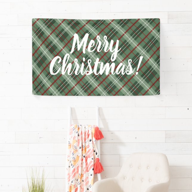 Karierte Weihnachten individuell anpassbar Banner (Insitu)