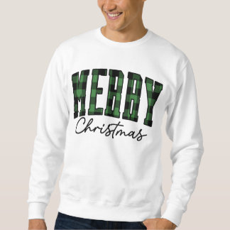 Karierte Weihnachts-Sweatshirt | Männergrün Sweatshirt