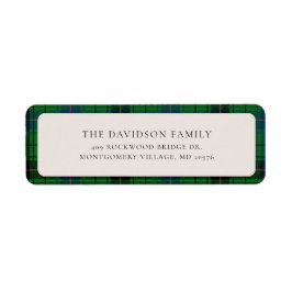 Karierte Weihnachts-Tartan Green Custom Rücksendea