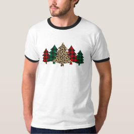 Karierte Weihnachtsbäume T-Shirt