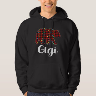 Karierte Weihnachtsbeleuchtung Gigi Bear Xmas Paja Hoodie