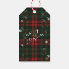 Karierte Weihnachtsfeiertage Geschenkanhänger