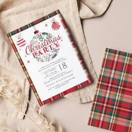 Karierte Weihnachtsfeiertage im modernen Büro - Pa