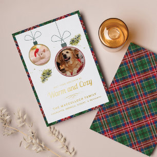 Karierte Weihnachtsferien Fotos MacCulloch Tartan Folien Feiertagskarte