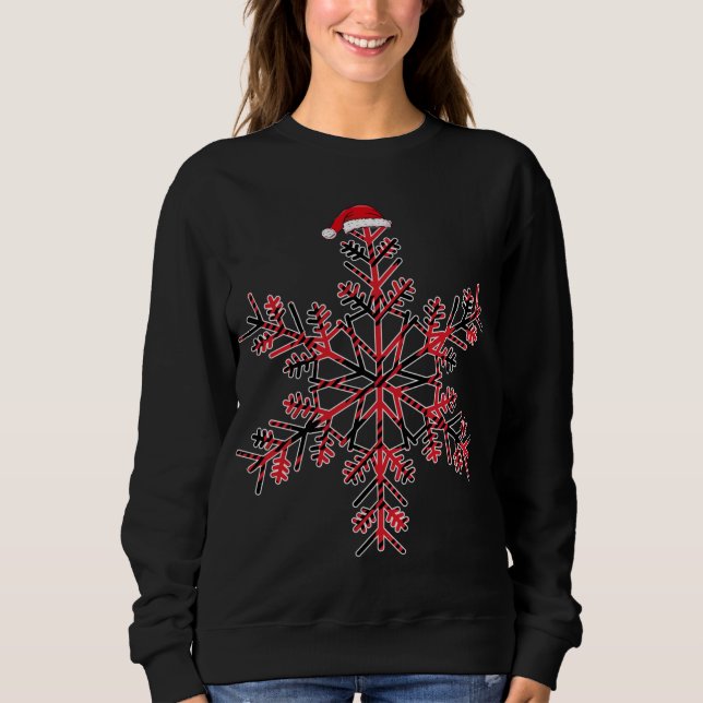 Karierte Weihnachtsmannmütze Sn Sweatshirt (Vorderseite)