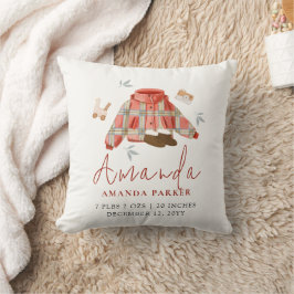Karierte Winterkleidung Baby Kinderzimmer Geburtss Kissen