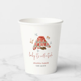 Karierte Winterkleidung Kinderdusche Pappbecher