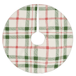 Karierter Bauernhof Rot & Grün Weihnachten Polyester Weihnachtsbaumdecke