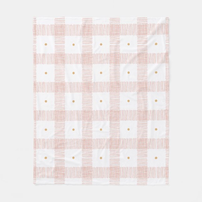 Karierter Bleistift Schlaganfall Fleece Blanket (Vorderseite)