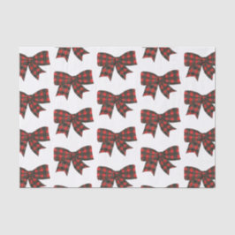 Karierter Bow mit schwarzem Buffalo Seidenpapier