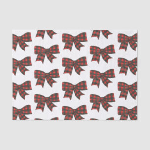 Karierter Bow mit schwarzem Buffalo Seidenpapier