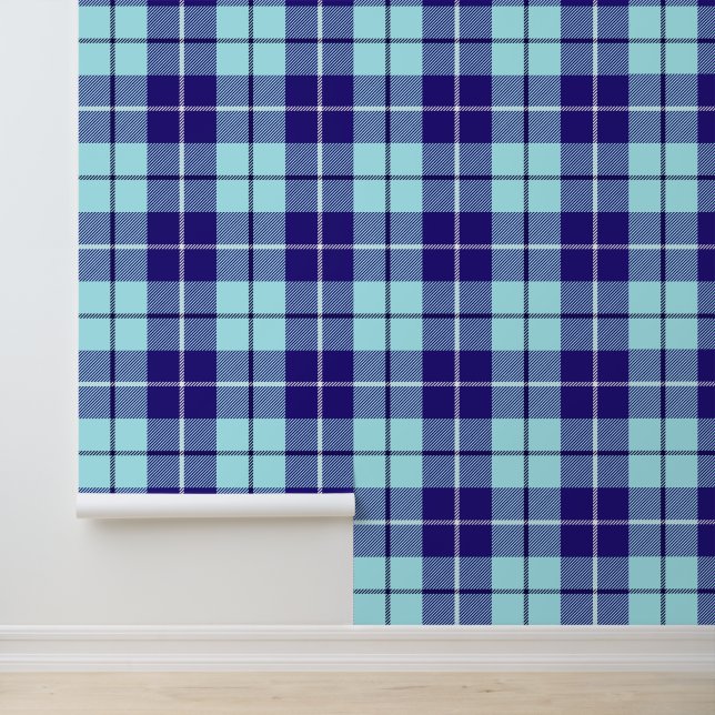 Karierter brauner Tartan Tapete (Anwendung)
