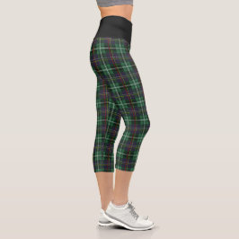 Karierter Capris-Capris und Schwarzer Tartan Capri Leggings