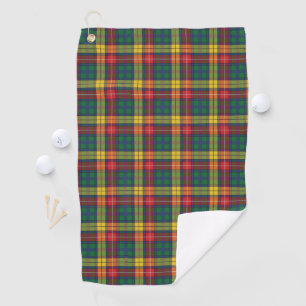 Karierter Clan Buchanan Tartan Red Yellow Green Ka Golfhandtuch