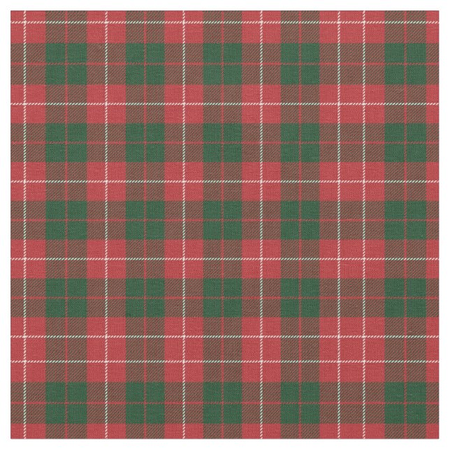 Karierter Clan Mackinnon Tartan Green Red Karo Stoff (Nahaufnahme)