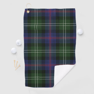 Karierter Clan Sutherland Lila Black Karo Tartan Golfhandtuch