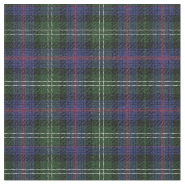 Karierter Clan Sutherland Tartan Green Lila Karo Stoff (Nahaufnahme)