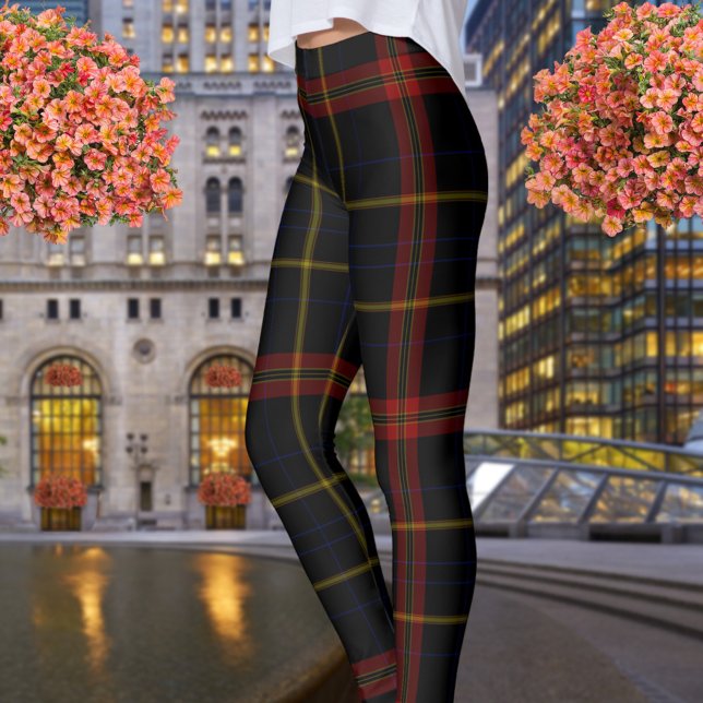 Karierter Doppelschwarz-gelber Riesengebirge Leggings (Von Creator hochgeladen)