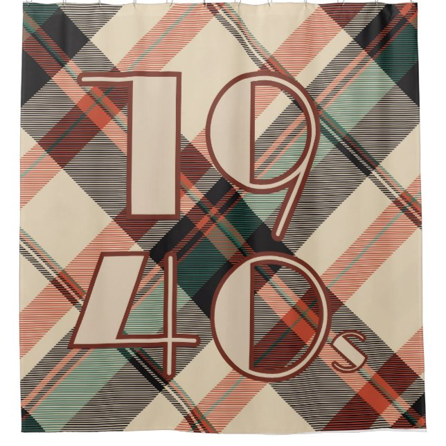 karierter Duschvorhang der 40er Jahre (Vorderseite)