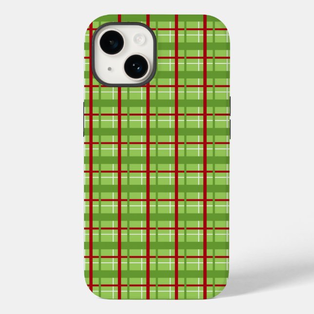 Karierter Fall für Rot und Grün Case-Mate iPhone Hülle (Rückseite)