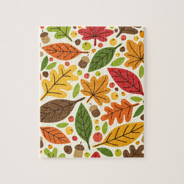 Karierter Feiertag Herbst Herbst Erntedank Ernte L Puzzle (Vertikal)