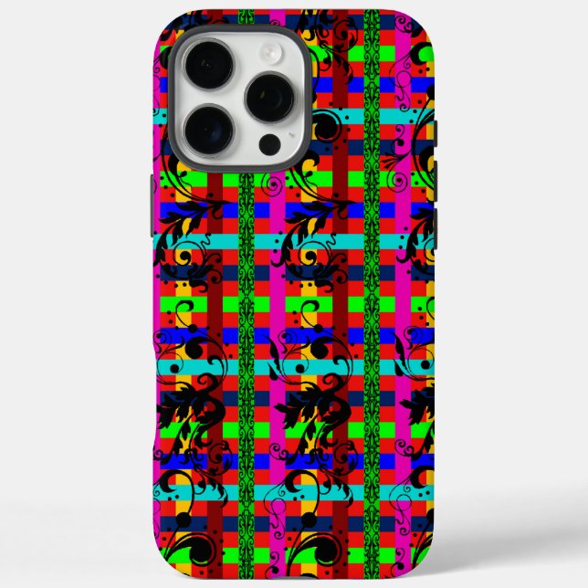 Karierter geblüht Pop Case-Mate iPhone Hülle (Rückseite)