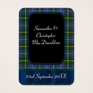 Karierter Gefallen an Blue and Green Tartan danke