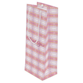 Karierter gemusterter Designer Geschenktüte Für Weinflaschen