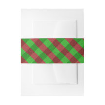 Karierter Glitzer rot/grün