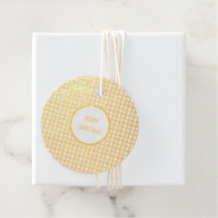 Karierter Goldstreifen Geschenkanhänger