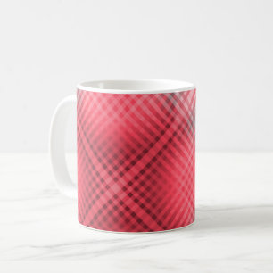 Karierter Grunge, rot und grau Kaffeetasse