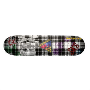 Karierter Grunge Skateboard
