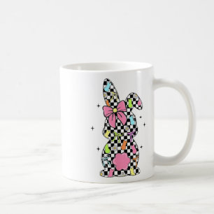 Karierter Hase Ostertag Coquette Schleifen Kaninch Kaffeetasse