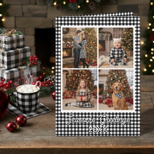 Karierter Individuelle Name und Text in Schwarz un Karte