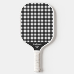 Karierter Karo mit weißem Buffalo Print Custom Te Pickleball Schläger