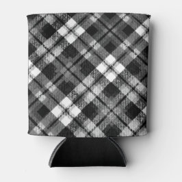 Karierter Karo Tartan Schwarz-weißer Bauernhof Mod Dosenkühler