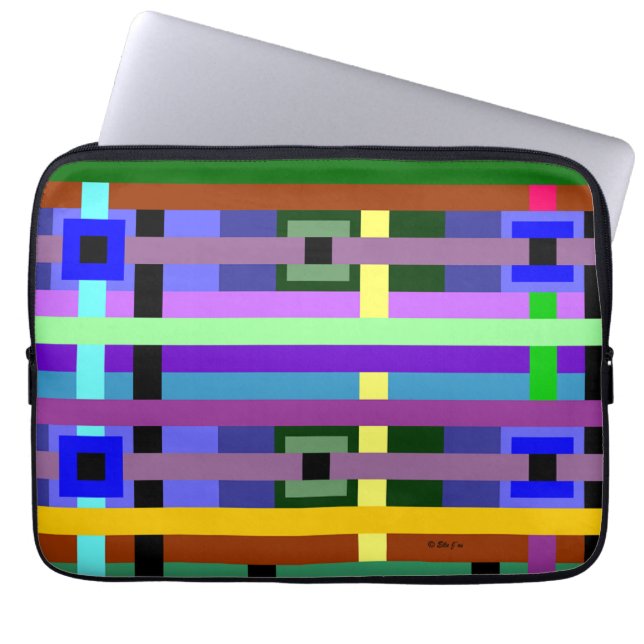 Karierter Laptop-Sieb Laptopschutzhülle (Vorderseite)