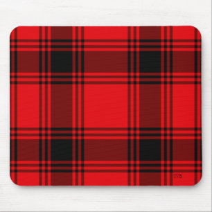 Karierter Mauszeiger, rot und schwarz Mousepad