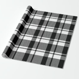 Karierter moderner Weißer Tartan Geschenkpapier