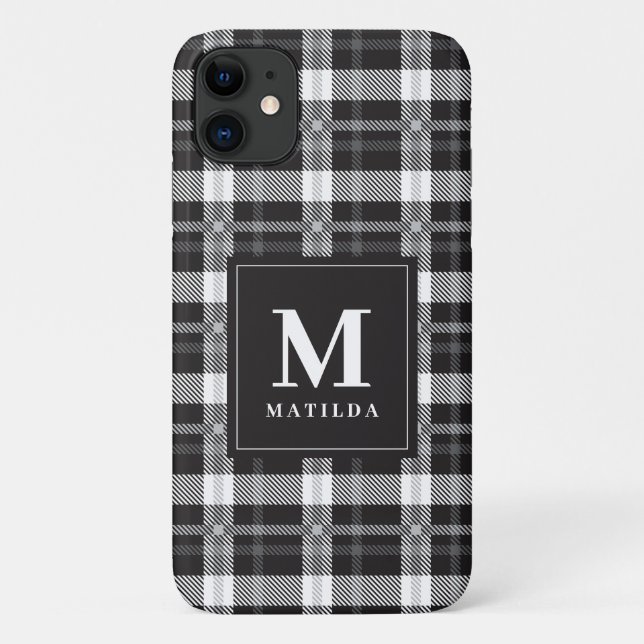 Karierter Monogramm-Tartan Case-Mate iPhone Hülle (Rückseite)