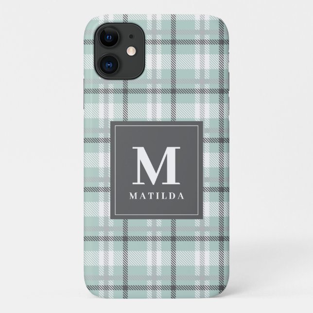 Karierter Monogramm-Tartan Case-Mate iPhone Hülle (Rückseite)