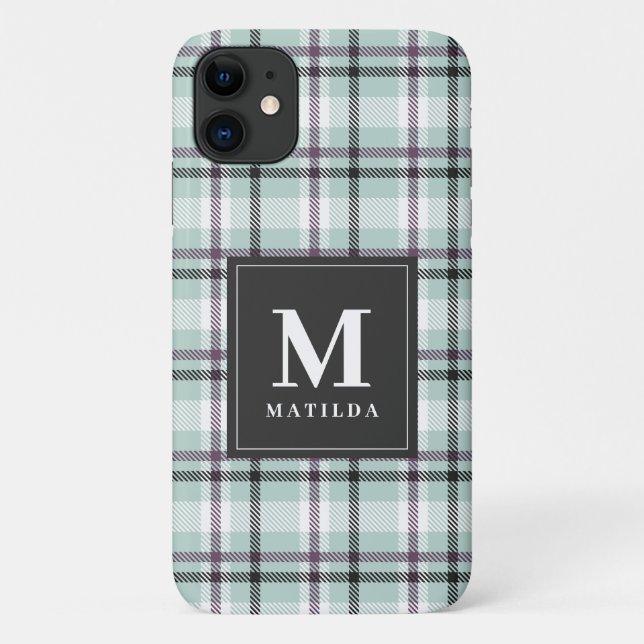 Karierter Monogramm-Tartan Case-Mate iPhone Hülle (Rückseite)