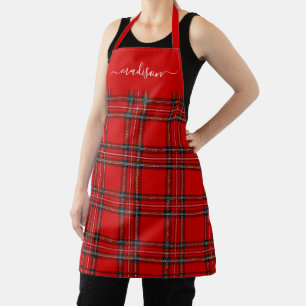Karierter Name des roten Tartan Schürze